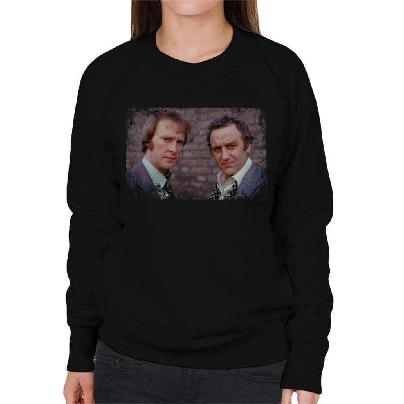 TV Times John Thaw And Dennis Waterman The Sweeney Women's Sweatshirt Hoodie with Bell Sleeves Flared Feminine TV Times John Thaw And Dennis Waterman The Sweeney Women's Sweatshirt Hoodie with Bell Sleeves Flared Feminine