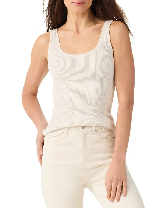 Nic & Zoe Rib Sweater Tank Welt Pockets Slit Pockets Flap Pockets