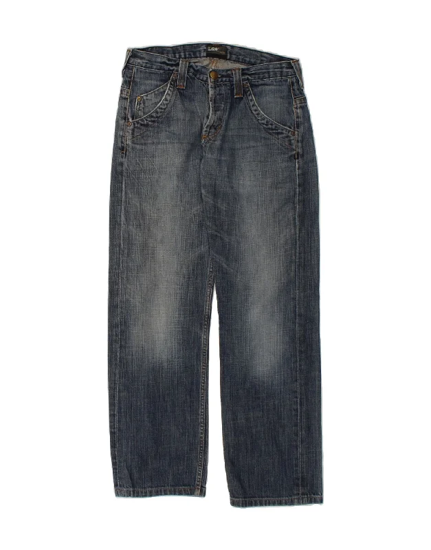 LEE Womens Straight Jeans W31 L31 Blue Cotton Fashionable Straight Fit Denim