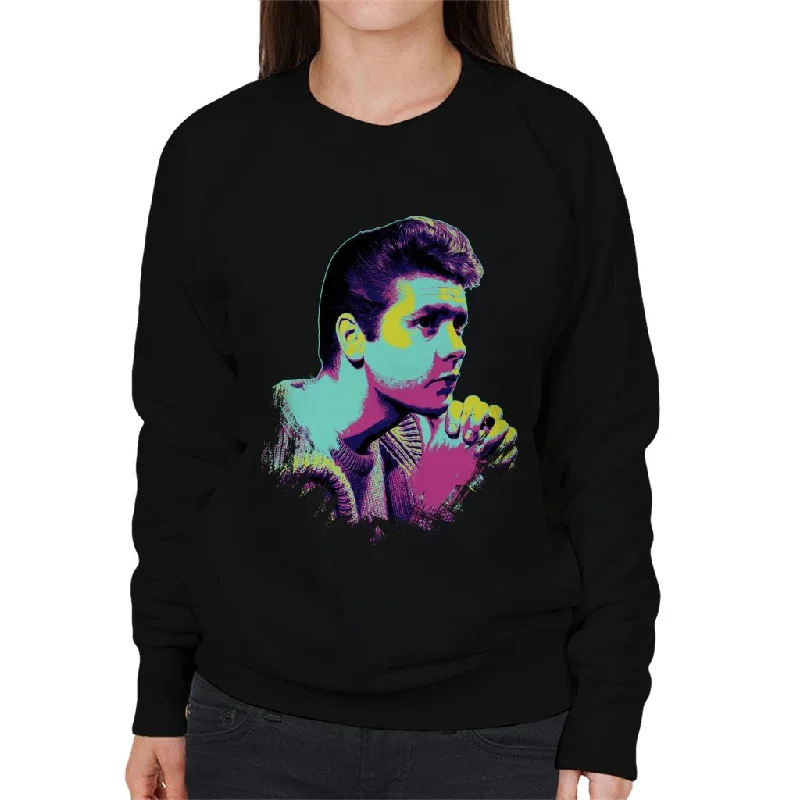 TV Times Singer Cliff Richard Pop Art Stylised Women's Sweatshirt Hoodie with Mesh Breathable Sporty TV Times Singer Cliff Richard Pop Art Stylised Women's Sweatshirt Hoodie with Mesh Breathable Sporty