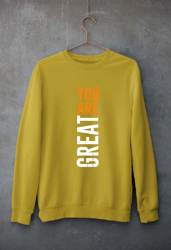 You Are Great Unisex Sweatshirt for Men/Women Hoodie with Drop Shoulder Relaxed Streetwear You Are Great Unisex Sweatshirt for Men/Women Hoodie with Drop Shoulder Relaxed Streetwear