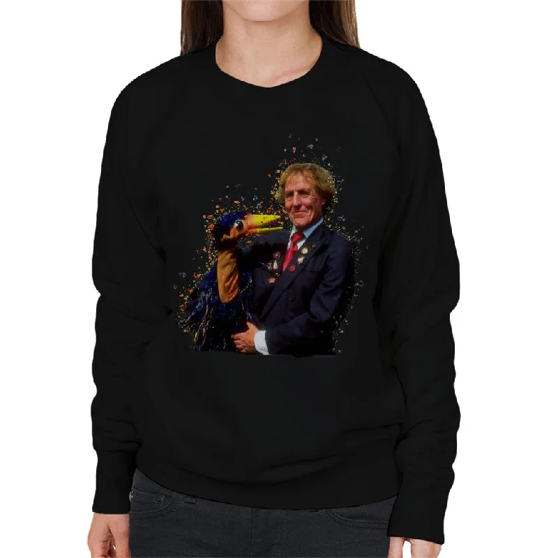 TV Times Rod Hull With Emu 1989 Women's Sweatshirt Hoodie with Drawstring Waist Adjustable Fitted TV Times Rod Hull With Emu 1989 Women's Sweatshirt Hoodie with Drawstring Waist Adjustable Fitted