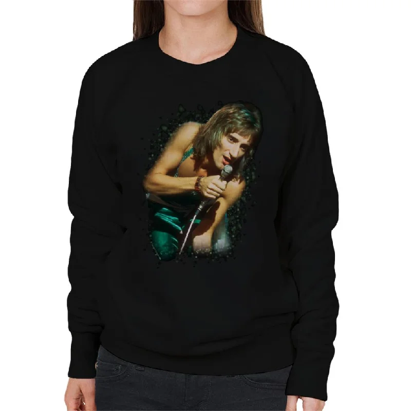 TV Times Rod Stewart Live On Russell Harty Plus Women's Sweatshirt Hoodie with Back Slit Movement Comfort TV Times Rod Stewart Live On Russell Harty Plus Women's Sweatshirt Hoodie with Back Slit Movement Comfort