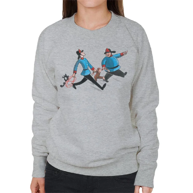 Curious George Fire Department Women's Sweatshirt Hoodie with Oversized Fit Loose Comfortable Curious George Fire Department Women's Sweatshirt Hoodie with Oversized Fit Loose Comfortable