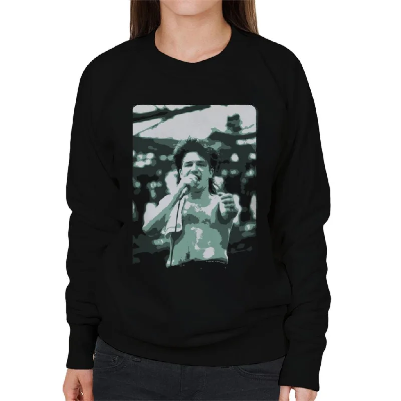 TV Times Bono Of U2 Live Women's Sweatshirt Hoodie with Drawcord Adjustable Secure