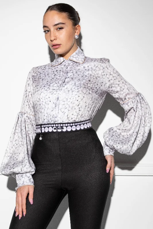 Renne Pearl blouse Embroidered Floral Blouse