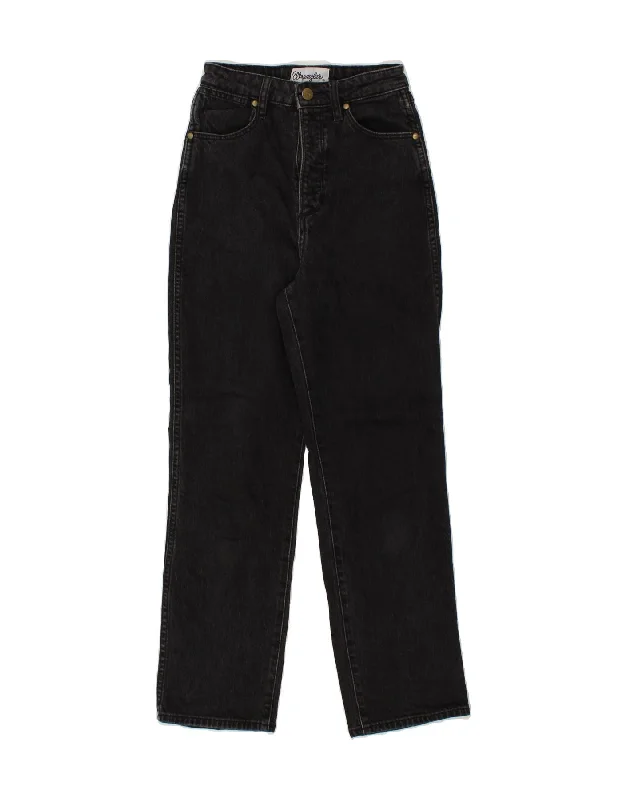 WRANGLER Womens Tapered Jeans UK 6 XS W24 L26 Black Cotton Stylish Relaxed Fit Skinny Jeans