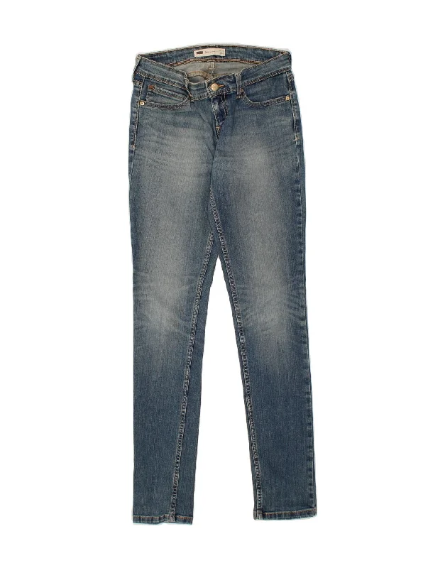 LEVI'S Womens Demi Curve Low Waist Skinny Jeans W28 L34 Blue Cotton Fashionable Mom Jeans LEVI'S Womens Demi Curve Low Waist Skinny Jeans W28 L34 Blue Cotton Fashionable Mom Jeans