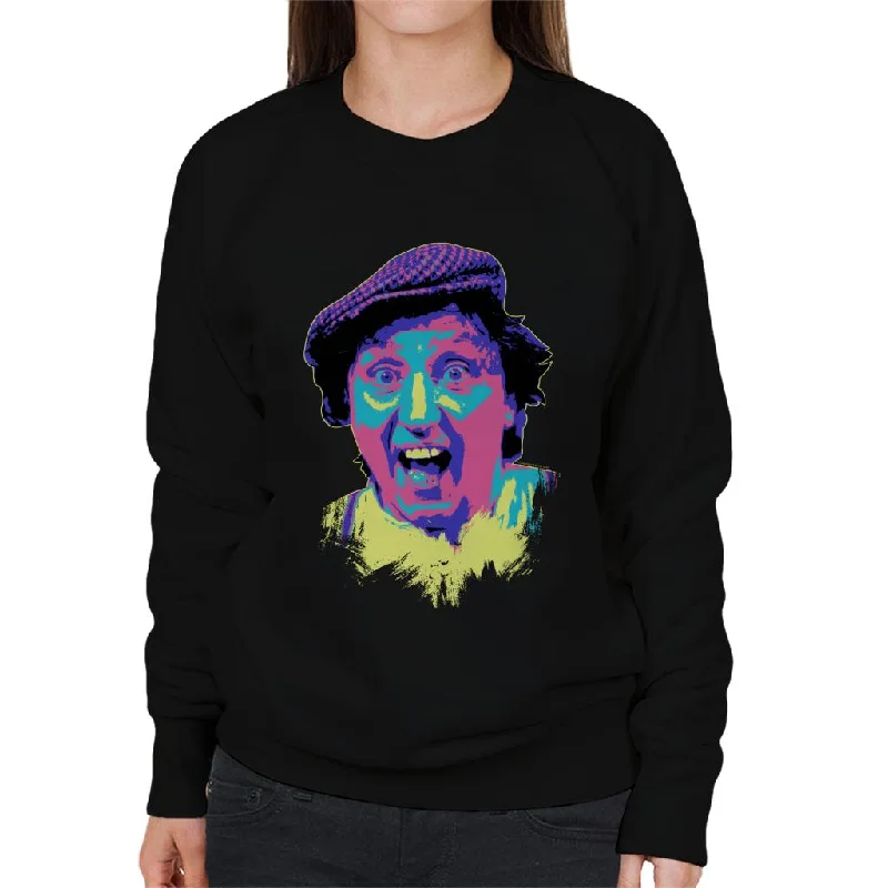 TV Times Comedian Ken Dodd 1978 Pop Art Stylised Women's Sweatshirt Hoodie with Tied Waist Feminine Flattering TV Times Comedian Ken Dodd 1978 Pop Art Stylised Women's Sweatshirt Hoodie with Tied Waist Feminine Flattering