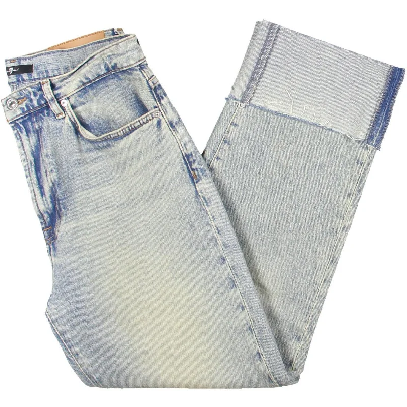 Womens High Rise Ankle Ankle Jeans Casual Light Wash Jeans