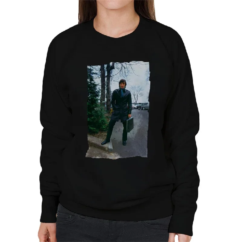 TV Times George Best Leather Duster Women's Sweatshirt Hoodie with Crew Neck Simple Timeless TV Times George Best Leather Duster Women's Sweatshirt Hoodie with Crew Neck Simple Timeless