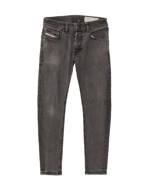 DIESEL Womens Sleenker Skinny Jeans W27 L26 Grey Cotton Fashionable Bootcut Jeans