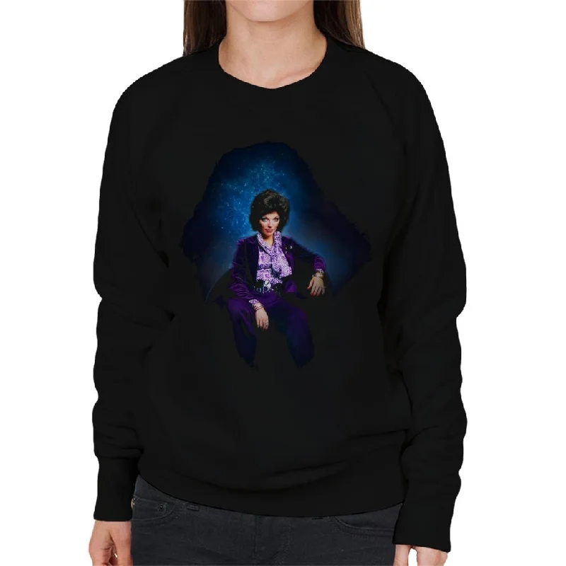 TV Times Joan Collins At Home Stars 1971 Women's Sweatshirt Hoodie with Magnetic Closure Innovative Modern