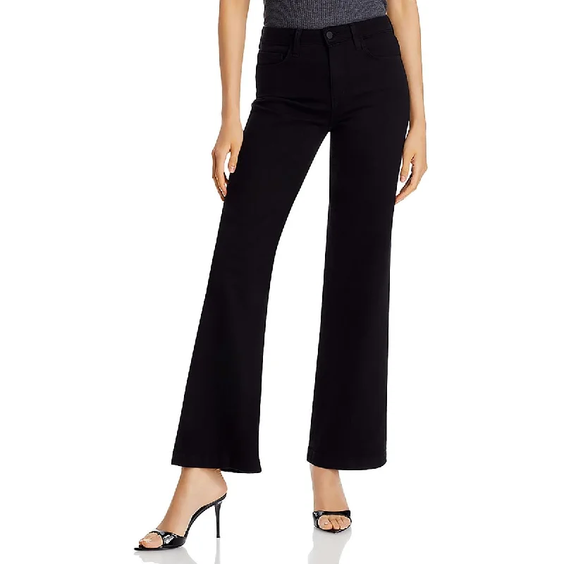 Scottie Womens Denim Stretch Wide Leg Jeans Stylish High-Waisted Denim