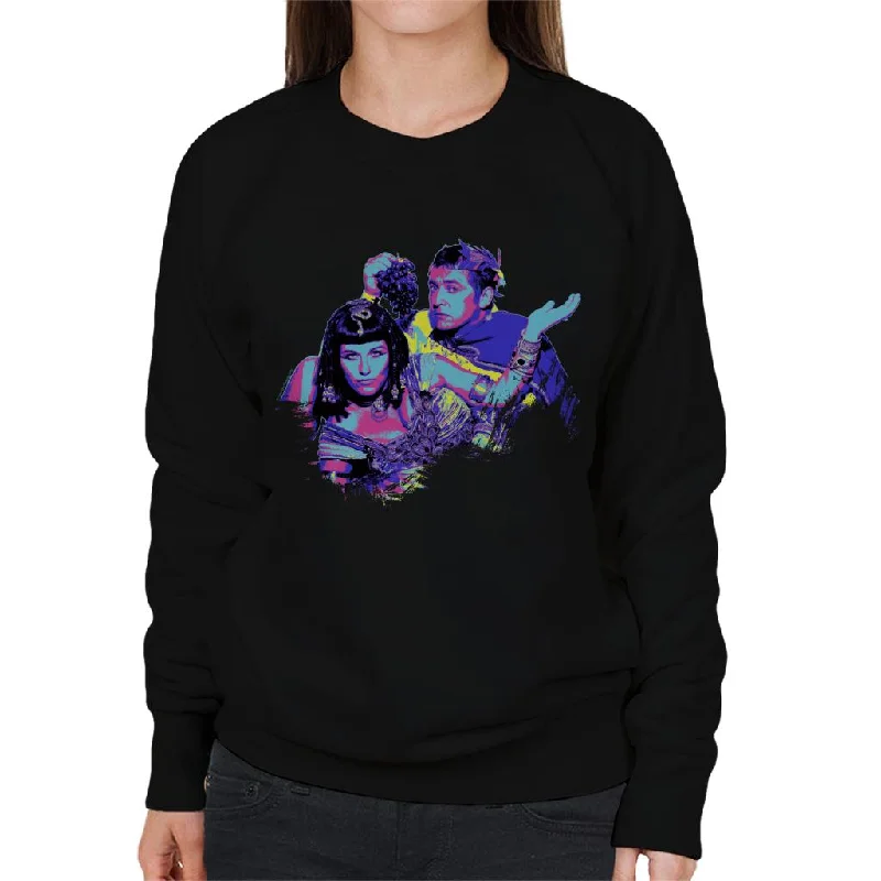 TV Times Kat And Alfie Eastenders Pop Art Stylised Women's Sweatshirt Hoodie with Ribbed Cuffs Snug Fit Comfort