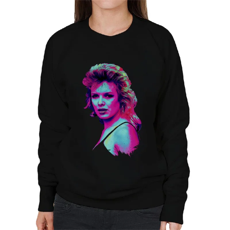 TV Times Kim Wilde 1983 Pop Art Stylised Women's Sweatshirt Hoodie with Cropped Fit Short Trendy TV Times Kim Wilde 1983 Pop Art Stylised Women's Sweatshirt Hoodie with Cropped Fit Short Trendy