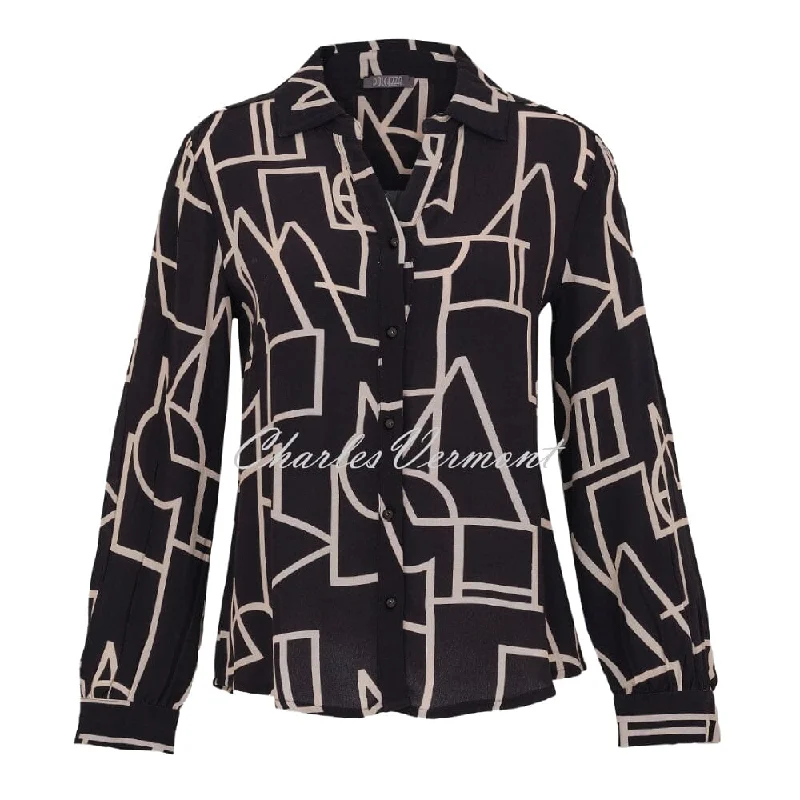 Dolcezza Geometric Print Blouse - Style 73105 Cotton Casual Blouse
