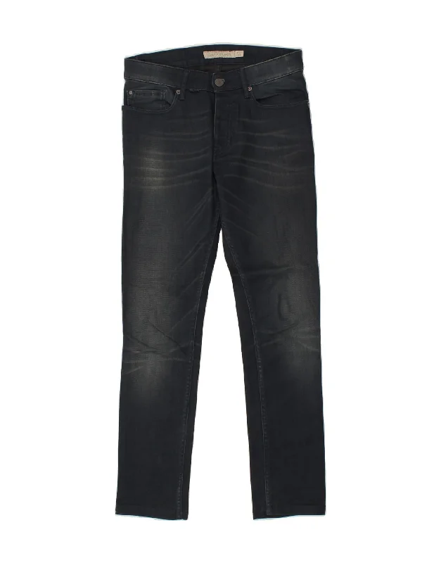 CALVIN KLEIN Womens Slim Jeans W29 L32 Navy Blue Cotton Chic Cropped Jeans