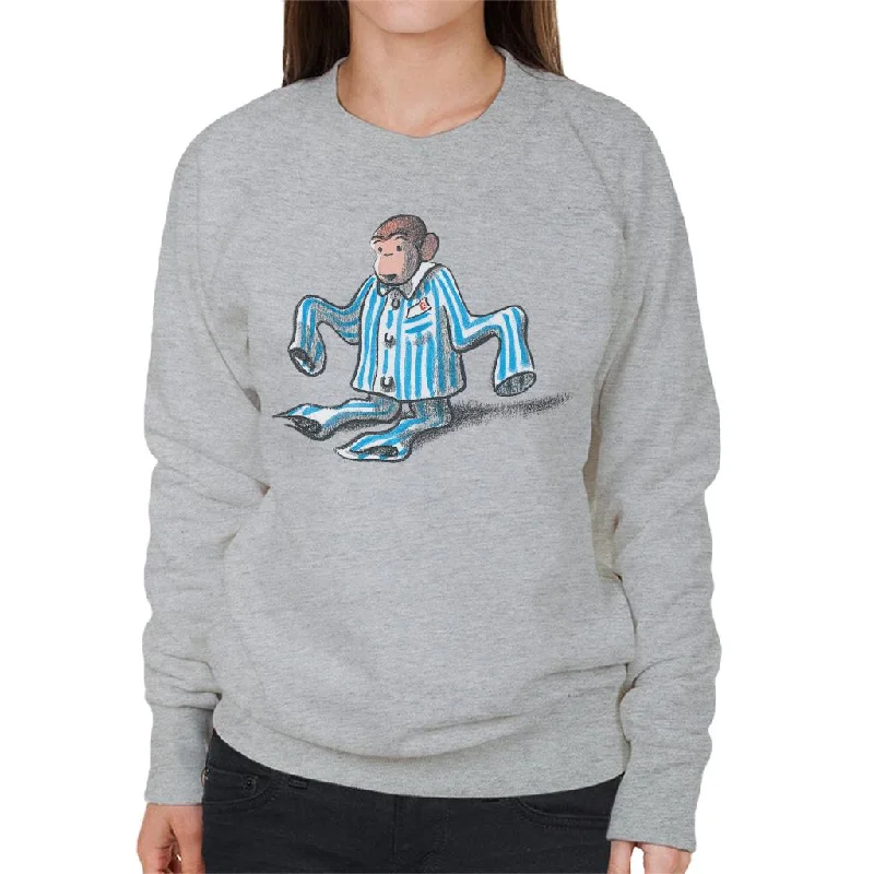 Curious George Pajamas Too Big Women's Sweatshirt Hoodie with Cuffed Sleeves Snug Secure Curious George Pajamas Too Big Women's Sweatshirt Hoodie with Cuffed Sleeves Snug Secure