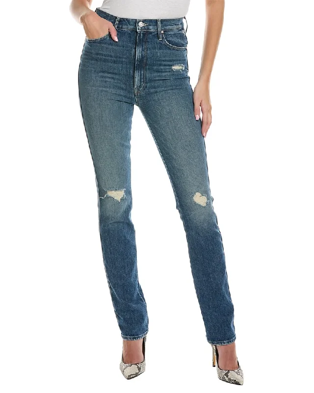 MOTHER Denim High-Waist Dazzler Double Heel Morning Chores Jean Casual Bootcut Ripped Jeans MOTHER Denim High-Waist Dazzler Double Heel Morning Chores Jean Casual Bootcut Ripped Jeans