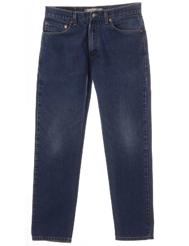 Label Thomas Tapered Denim Jeans Trendy Wide-Leg High-Waist Denim