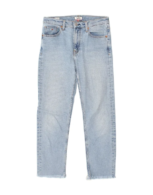 TOMMY HILFIGER Womens Slim High Rise Cropped Jeans W27 L25  Blue Comfortable Low-Rise Jeans
