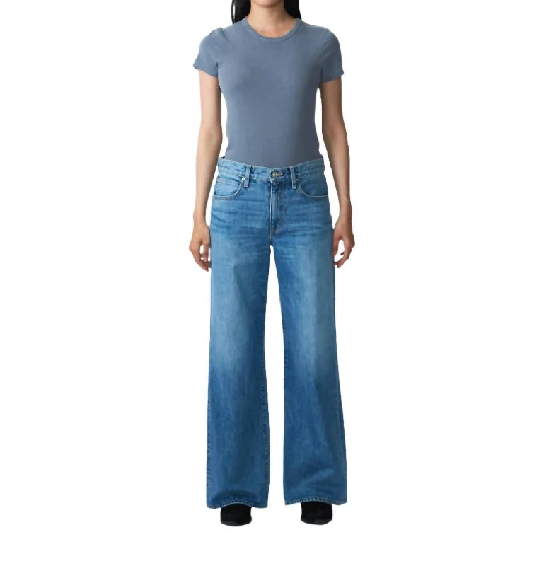 Selena Wide Leg Jeans In Wildest Dreamb Fashionable Cropped Denim Jeans