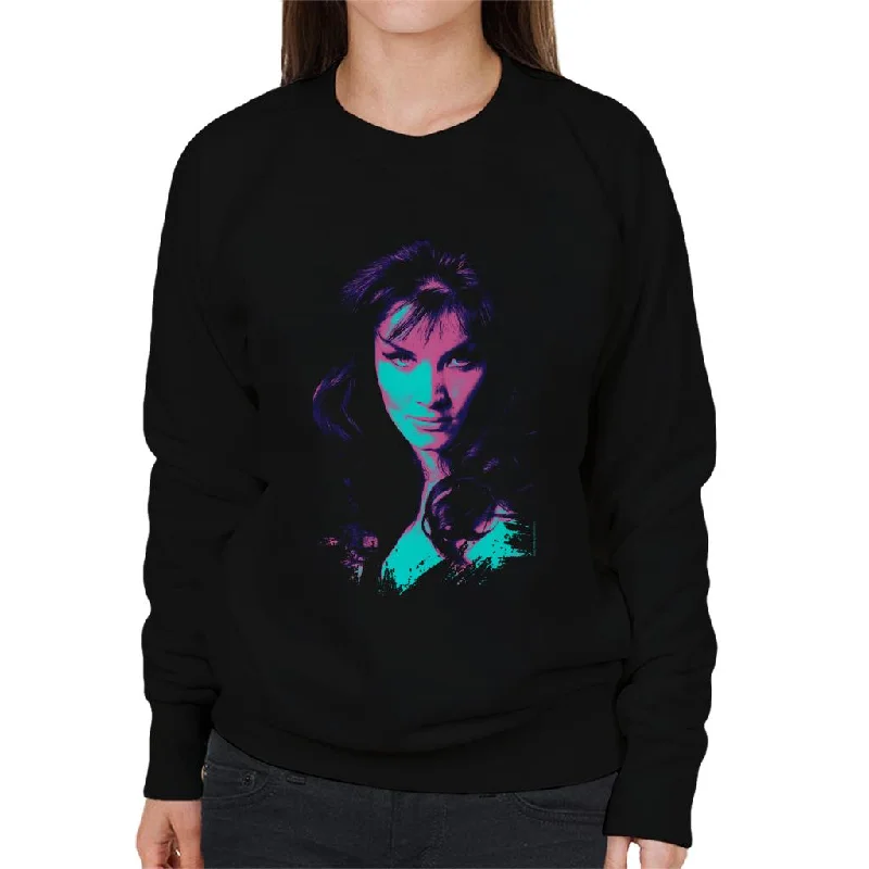 TV Times Kate O Mara Pop Art Stylised Women's Sweatshirt Hoodie with Button Classic Timeless