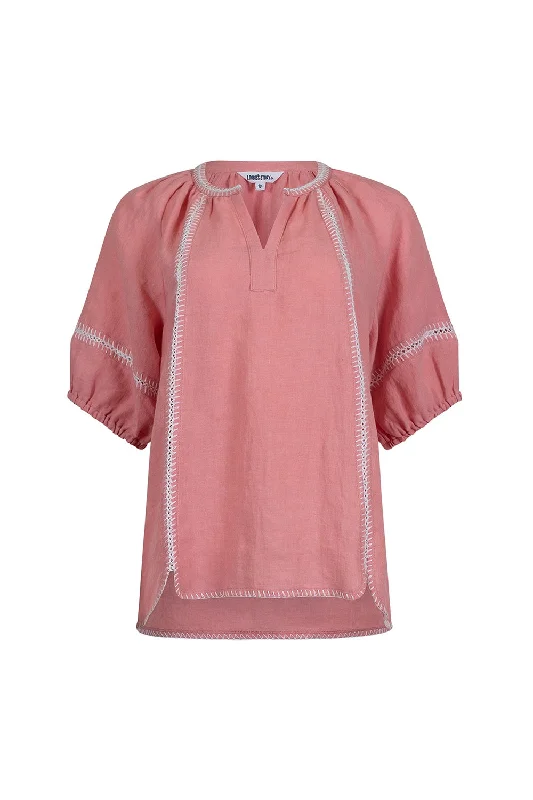 Loobies Story Varena Blouse - Blush Smart Business Blouse