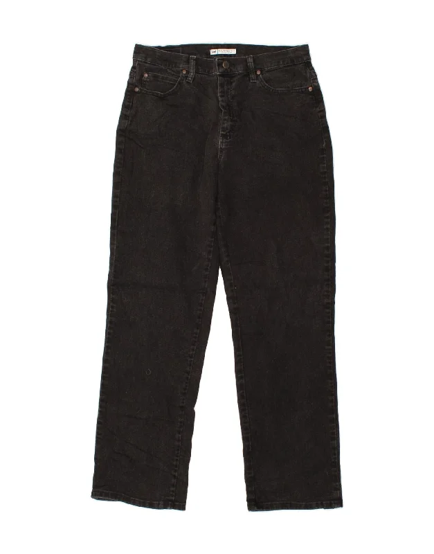 LEE Womens Relaxed Fit Straight Jeans UK 12 Medium W30 L30 Black Cotton Fashionable Mom Jeans LEE Womens Relaxed Fit Straight Jeans UK 12 Medium W30 L30 Black Cotton Fashionable Mom Jeans