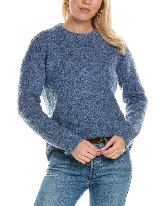 Joseph A. Wool-Blend Sweater Welt Pockets Slit Pockets Flap Pockets