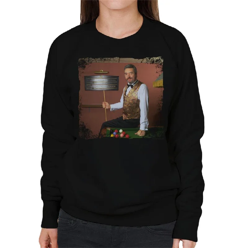 TV Times Snooker Player John Virgo From The Big Break Women's Sweatshirt Hoodie with Typography Text Message TV Times Snooker Player John Virgo From The Big Break Women's Sweatshirt Hoodie with Typography Text Message