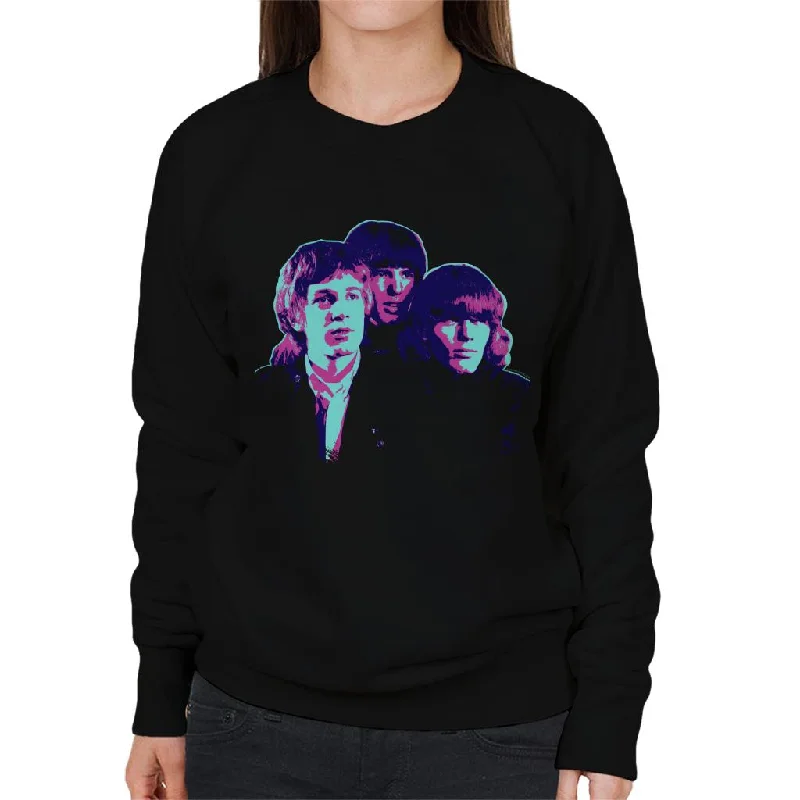 TV Times Walker Brothers Band Portrait Pop Art Stylised Women's Sweatshirt Hoodie with Applique Textured Unique TV Times Walker Brothers Band Portrait Pop Art Stylised Women's Sweatshirt Hoodie with Applique Textured Unique