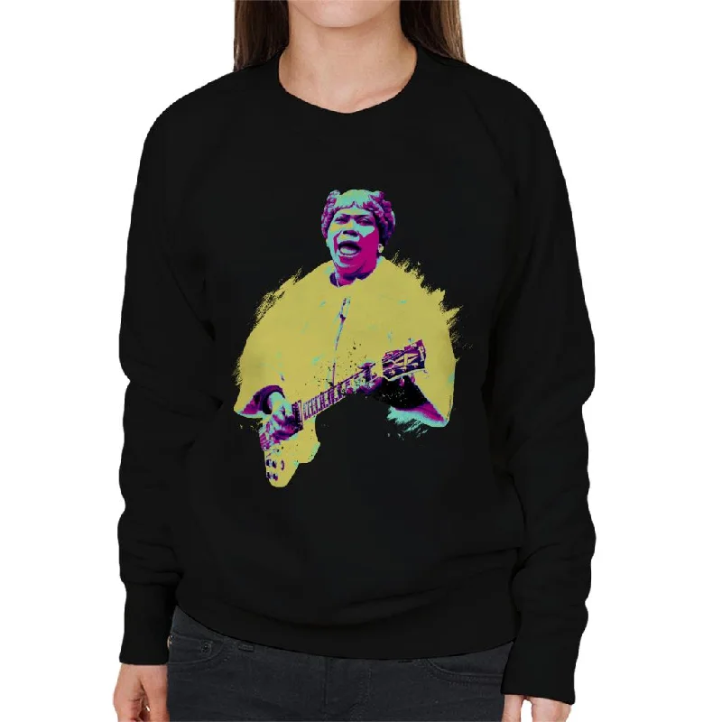 TV Times Sister Rosetta Tharpe Blues Gospel Train Pop Art Stylised Women's Sweatshirt Hoodie with Side Slits Relaxed Casual TV Times Sister Rosetta Tharpe Blues Gospel Train Pop Art Stylised Women's Sweatshirt Hoodie with Side Slits Relaxed Casual