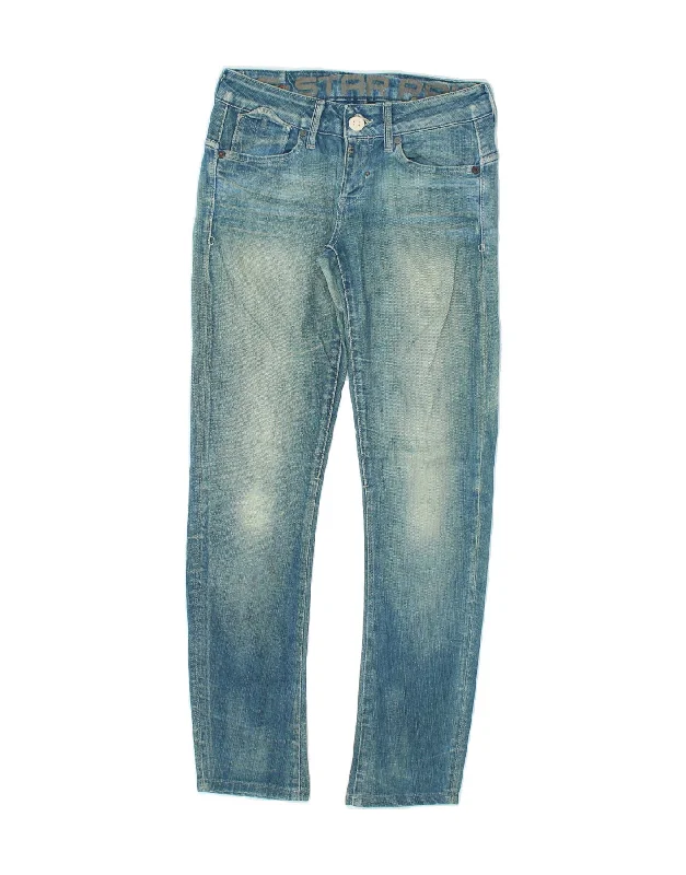 G-STAR Womens Slim Jeans W28 L29 Blue Fashionable Straight Fit Denim