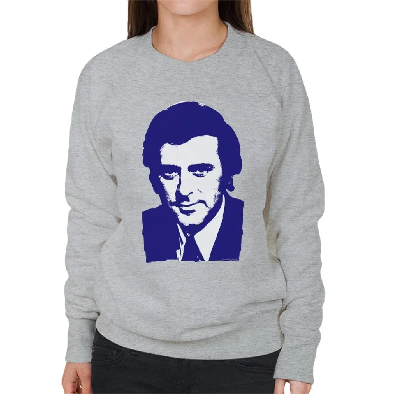TV Times Presenter Terry Wogan 1972 Women's Sweatshirt Hoodie with Hem Frayed Vintage Worn TV Times Presenter Terry Wogan 1972 Women's Sweatshirt Hoodie with Hem Frayed Vintage Worn