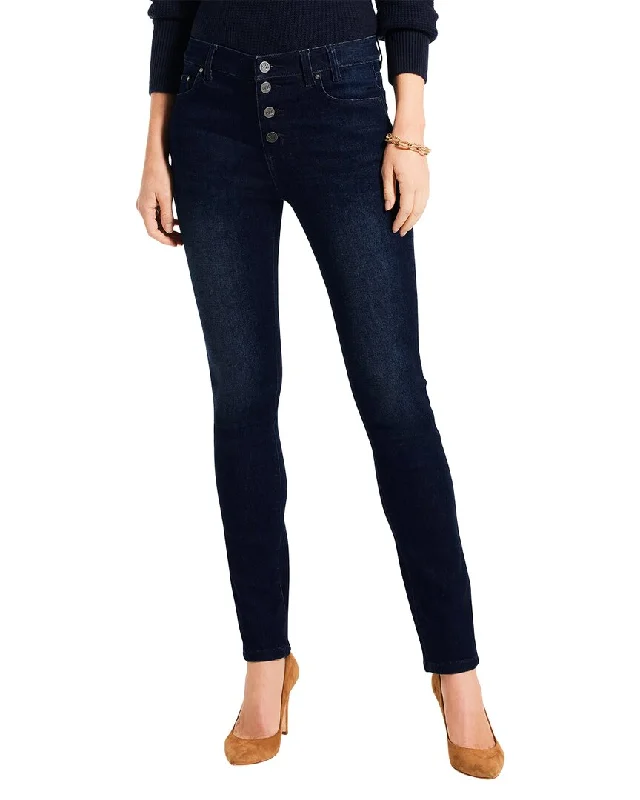 NIC+ZOE Button Fly Slim Jean Stylish High-Waist Jeans