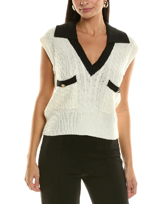 Bishop + Young Bell Ami Wool-Blend Sweater Elasticated Padded Insulated