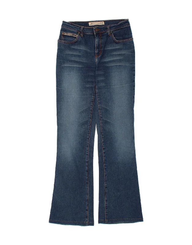 KRIZIA JEANS Womens Bootcut Jeans W30 L33 Blue Cotton Fashionable Slim Fit Jeans