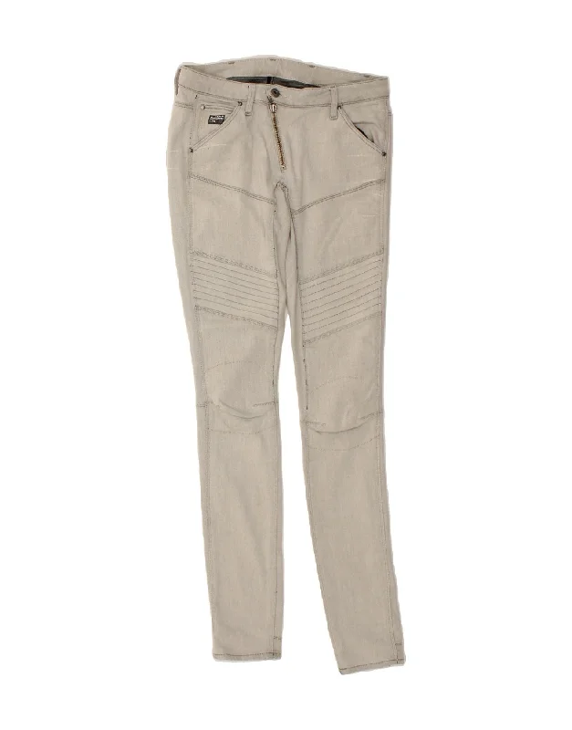 G-STAR Womens Skinny Jeans W28 L34 Grey Cotton Trendy Bootcut High-Waisted Jeans