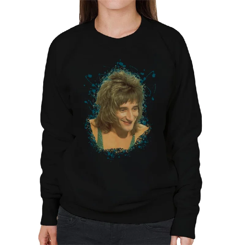 TV Times Rod Stewart Sparkly Vest Women's Sweatshirt Hoodie with Hem Lace Feminine Delicate TV Times Rod Stewart Sparkly Vest Women's Sweatshirt Hoodie with Hem Lace Feminine Delicate