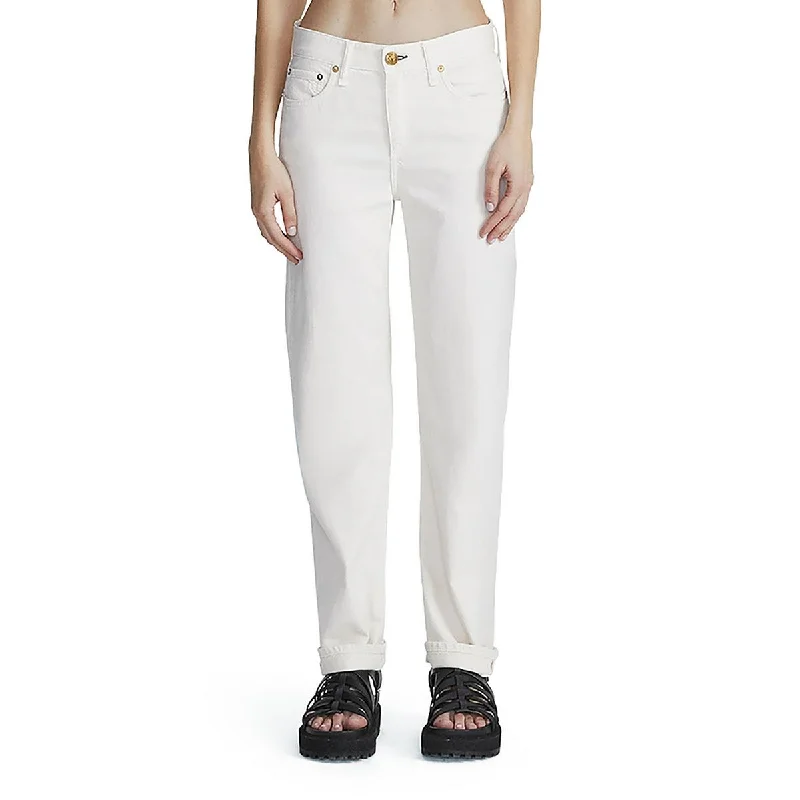 Womens Baggy Low Rise Ankle Jeans Elegant High-Waisted Flared Jeans
