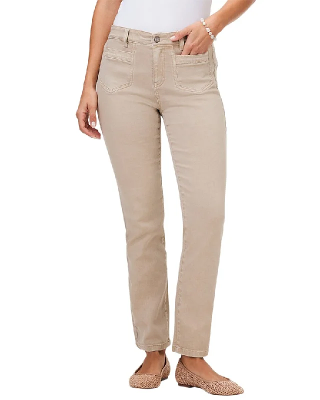 NIC+ZOE Mid Rise Straight Pocket Jeans Classic Black Denim Jeans