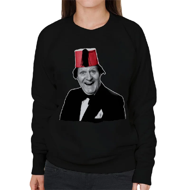 TV Times Comedian Tommy Cooper 1978 Women's Sweatshirt Hoodie with Exposed Zipper Edgy Industrial TV Times Comedian Tommy Cooper 1978 Women's Sweatshirt Hoodie with Exposed Zipper Edgy Industrial