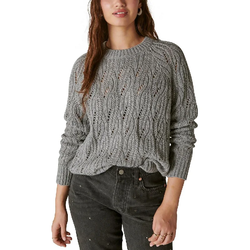 Womens Wool Blend Mock Neck Pullover Sweater Collared Crew Neck Turtle Neck