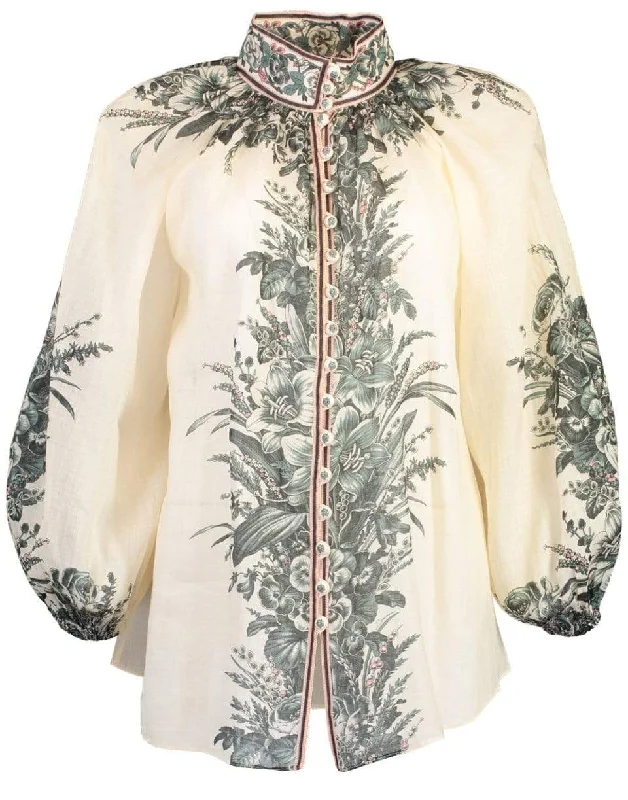 Moonshine Billow Blouse Casual Button Blouse
