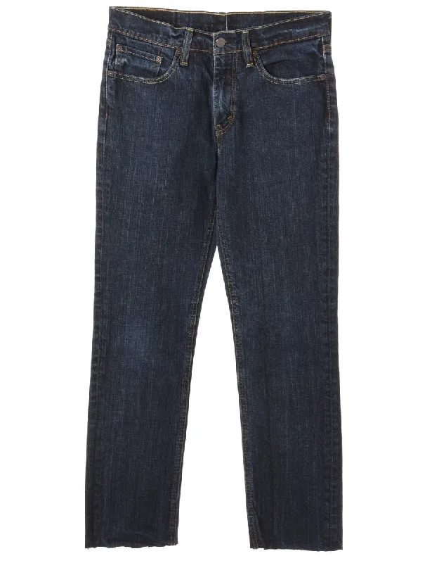 Label Tapered Cropped Jeans Trendy Bootcut High-Waisted Jeans