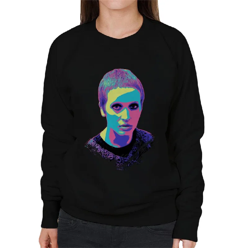 TV Times Actress & Singer Julie Driscoll Pop Art Stylised Women's Sweatshirt Hoodie with Pastel Soft Subtle TV Times Actress & Singer Julie Driscoll Pop Art Stylised Women's Sweatshirt Hoodie with Pastel Soft Subtle