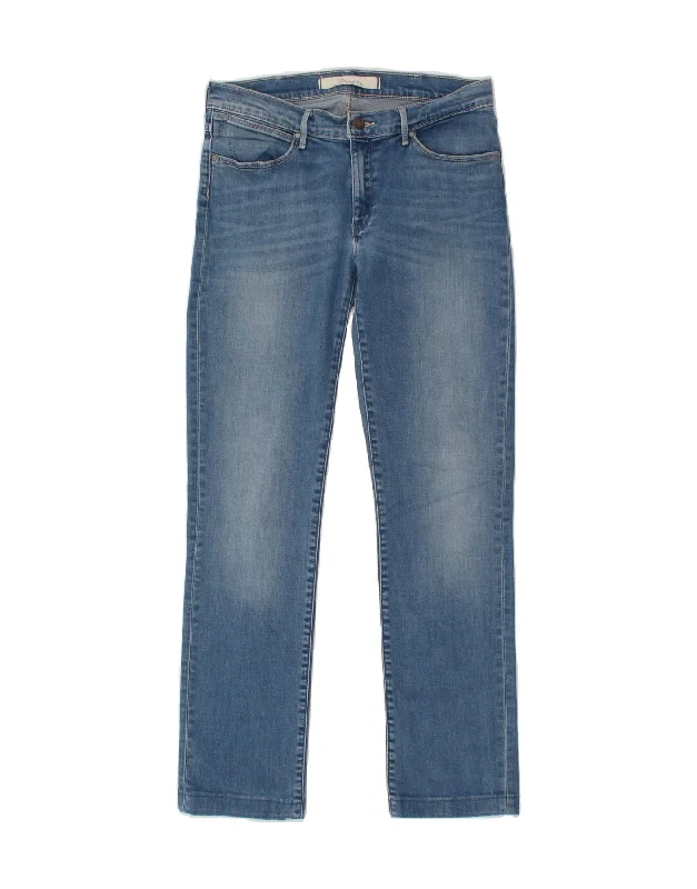 WRANGLER Womens Drew Slim Jeans W30 L29 Blue Cotton Comfortable Boyfriend Jeans