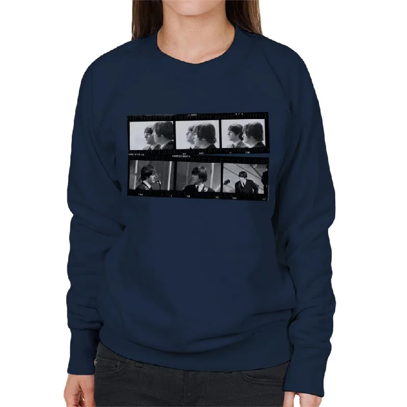 TV Times Beatles Lennon McCartney Show Photo Strip Women's Sweatshirt Hoodie with Hem Frayed Vintage Worn TV Times Beatles Lennon McCartney Show Photo Strip Women's Sweatshirt Hoodie with Hem Frayed Vintage Worn
